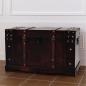 Preview: Vintage Schatztruhe Holz 66 x 38 x 40 cm