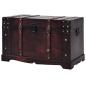 Preview: Vintage Schatztruhe Holz 66 x 38 x 40 cm