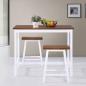 Preview: Bartisch- und Hocker-Set 3-tlg. Massivholz