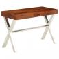 Preview: ARDEBO.de - Schreibtisch Massivholz mit Honigfarbenem Finish 110x50x76 cm
