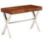 Preview: Schreibtisch Massivholz mit Honigfarbenem Finish 110x50x76 cm