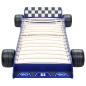 Preview: Kinderbett im Rennwagen-Design 90 x 200 cm Blau