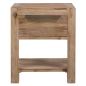 Preview: Nachttisch mit Schublade 40x30x48 cm Akazie Massivholz
