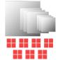 Preview: 7-teiliges Wandspiegelset Quadratisch Glas