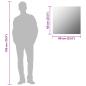 Preview: Wandspiegel 60 x 60 cm Quadratisch Glas