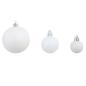 Preview: 100-tlg. Weihnachtskugel-Set 3/4/6 cm Weiß/Grau