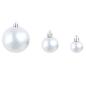 Preview: 100-tlg. Weihnachtskugel-Set 3/4/6 cm Weiß/Grau