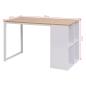 Preview: Schreibtisch 120×60×75 cm Eichenbraun und Weiß