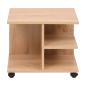 Preview: Beistelltisch mit Rollen 50×35×42 cm Eichenbraun