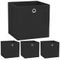 Preview: Aufbewahrungsboxen 4 Stk. Vliesstoff 32x32x32 cm Schwarz 