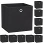 Preview: Aufbewahrungsboxen 10 Stk. Vliesstoff 32 x 32 x 32 cm Schwarz