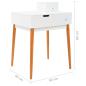 Preview: Schminktisch mit Spiegel MDF 60 x 50 x 86 cm