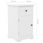 Preview: Nachtschrank MDF und Kiefernholz 35x32x59 cm