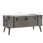 Preview: Couchtisch MDF und Aluminium 102x51x47,5 cm