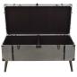 Preview: Couchtisch MDF und Aluminium 102x51x47,5 cm
