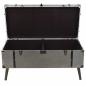 Preview: Couchtisch MDF und Aluminium 102x51x47,5 cm