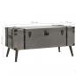 Preview: Couchtisch MDF und Aluminium 102x51x47,5 cm
