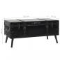 Preview: Couchtisch MDF und Stahl 102x51x48 cm