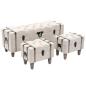 Preview: Aufbewahrungsbank-Set 3-tlg. Massivholz und Stahl 112x37x45 cm