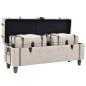 Preview: Aufbewahrungsbank-Set 3-tlg. Massivholz und Stahl 112x37x45 cm