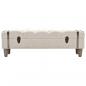 Preview: Aufbewahrungsbank Massivholz und Stahl 111 x 34 x 37 cm