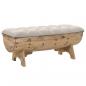 Preview: ARDEBO.de - Aufbewahrungsbank Massivholz und Stoff  103 x 51 x 44 cm
