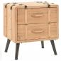 Preview: ARDEBO.de - Nachttisch Massivholz Tanne 50x35x57 cm