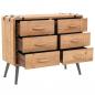Preview: Schubladenkommode Massivholz Tanne 91x35x73 cm