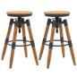 Preview: Barhocker 2 Stk. Tanne Massivholz 