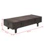 Preview: Couchtisch Massivholz Vintage-Stil 120x55x35 cm