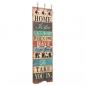 Preview: Wandgarderobe mit 6 Haken 120 x 40 cm "HOME IS" 
