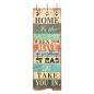Preview: Wandgarderobe mit 6 Haken 120 x 40 cm "HOME IS" 