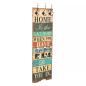 Preview: Wandgarderobe mit 6 Haken 120 x 40 cm "HOME IS" 