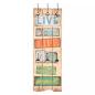 Preview: Wandgarderobe mit 6 Haken 120 x 40 cm "LIVE LIFE" 