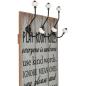 Preview: Wandgarderobe mit 6 Haken 120 x 40 cm "THANK YOU" 
