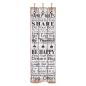 Preview: Wandgarderobe mit 6 Haken 120 x 40 cm "FAMILY RULES" 