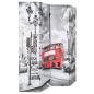 Preview: Raumteiler klappbar 160 x 170 cm London Bus Schwarz-Weiß