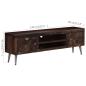 Preview: TV-Schrank Altholz Massiv 140x30x45 cm