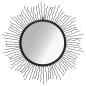 Preview: ARDEBO.de - Wandspiegel Sonnenform 80 cm Schwarz