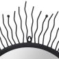 Preview: Wandspiegel Sonnenform 80 cm Schwarz