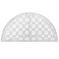 Preview: Beistelltisch Vintage-Stil Halbrund Metall 72x36x74 cm Silber