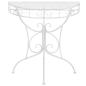 Preview: Beistelltisch Vintage-Stil Halbrund Metall 72x36x74 cm Silber