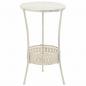 Preview: ARDEBO.de - Bistrotisch Vintage-Stil Rund Metall 40 x 70 cm Weiß