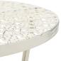 Preview: Bistrotisch Vintage-Stil Rund Metall 40 x 70 cm Weiß