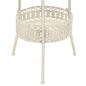 Preview: Bistrotisch Vintage-Stil Rund Metall 40 x 70 cm Weiß