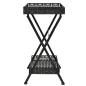 Preview: Beistelltisch Klappbar Vintage Metall 58 x 35 x 72 cm Schwarz