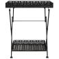 Preview: Beistelltisch Klappbar Vintage Metall 58 x 35 x 72 cm Schwarz