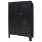 Preview: ARDEBO.de - Kleiderschrank Metall Industrie-Stil 67 x 35 x 107 cm Schwarz