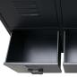Preview: Kleiderschrank Metall Industrie-Stil 67 x 35 x 107 cm Schwarz