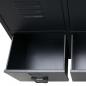 Preview: Kleiderschrank Metall Industrie-Stil 67 x 35 x 107 cm Schwarz